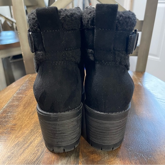 MADDEN GIRL Hayess Black Faux Fur Hiker Booties Size 6M - Picture 7 of 15
